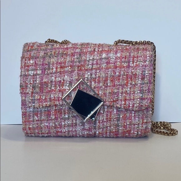 Pink Tweed Crossbody Bag - Picture 4 of 16